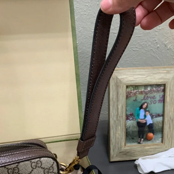 Gucci Ophidia GG Shoulder Beige Drawstring Dust bag with Black Logo - Picture 9 of 11